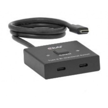 Switch Club 3D Bidireccional 8K UHD 2xUSB-C 2xDP Negro (CSV-2511)