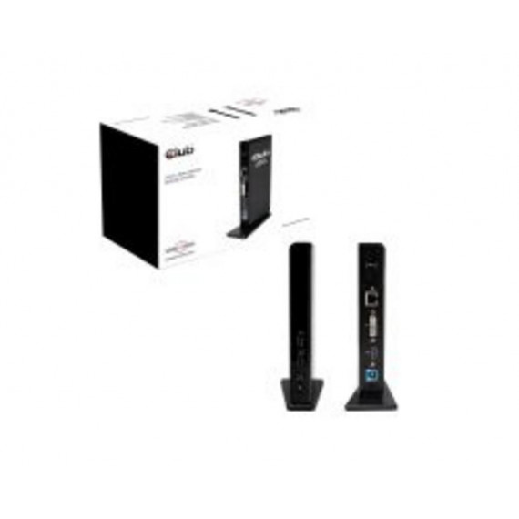 Estación Docking Club 3D USB-A/HDMI/DVI/RJ45 GbE Negro (CSV-3242HD)