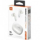 JBL Auricular Bluetooth WAVE FLEX 2 Blanco Manos Libres,Con Estuche de Carga 40H