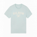 Camiseta SILBON Raqueta Media Aguamarina