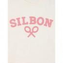 Camiseta SILBON Raqueta Media Crema