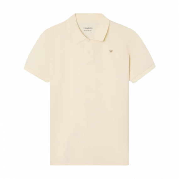 Polo clasico SILBON liso crema
