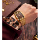 CASIO AQ-230GA-5AMQY Reloj Retro Doble Pantalla – Dorado con Esfera Marrón, Acero Inoxidable, Estilo Vintage, Wr