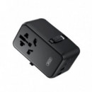 CARGADOR UNIVERSAL CON CABLE RETRÁCTIL 65W NEGRO XO