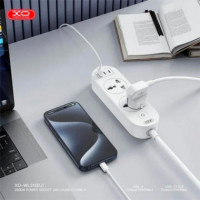 Cable de Extension 2 Enchufes Ca + 1 Usb-a + 2 Usb-c Blanco XO