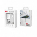 CARGADOR DE CARGA RÁPIDA USB-C 30W CON CABLE TYPE-C BLANCO XO