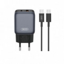 CARGADOR TIPO C NEGRO XO