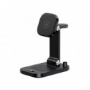 CARGADOR INALÁMBRICO 4 EN 1 NEGRO XO