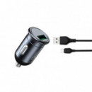 CARGADOR PARA COCHE CON CABLE MICRO GRIS XO