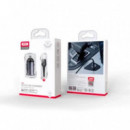 CARGADOR PARA COCHE CON CABLE MICRO GRIS XO