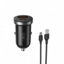 CARGADOR MINI PARA COCHE NEGRO XO