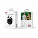 AURICULARES INALÁMBRICOS BLUETOOTH CON CARCASA EFECTO CUERO NEGRO XO