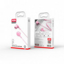AURICULARES CABLE CON CANCELACIÓN DE SONIDO ROSA XO