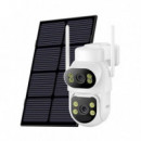 CÁMARA DE SEGURIDAD EXTERIOR 4MP CON DOBLE LENTE BLANCO XO