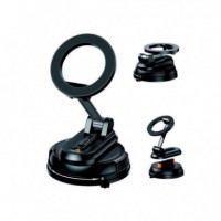 Soporte Magnético para el Coche con Ventosa Extraible Negro XO
