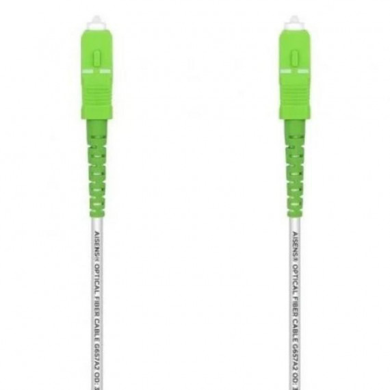 Cable Fibra óptica AISENS G657A2 Sc/apc Simplex 3.0MM Lszh 1M Blanco