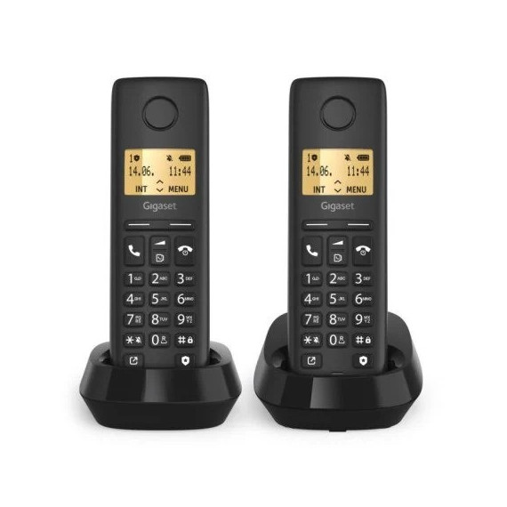 Telefono GIGASET Basic 100 Black Duo