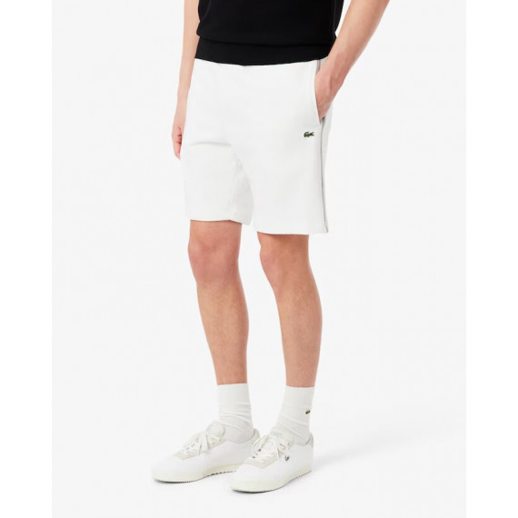 Pantalón Corto LACOSTE de Felpa de Corte Regular con Raya de Logotipo