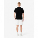 Pantalón Corto LACOSTE de Felpa de Corte Regular con Raya de Logotipo