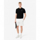 Pantalón Corto LACOSTE de Felpa de Corte Regular con Raya de Logotipo