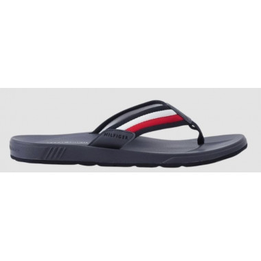 TOMMY HILFIGER - MOLDED HILFIGER RWB BEACH SANDAL - 0GY - F|FM0FM05803/0GY