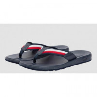 TOMMY HILFIGER - Molded Hilfiger Rwb Beach Sandal - 0GY - F|FM0FM05803/0GY