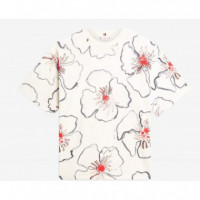 TOMMY HILFIGER - Flower Graphic Rlx C-nk Ss Tee - 05V - F|WW0WW48708/05V