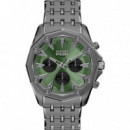 RELOJ STINGER GUNMETAL E/VERDE