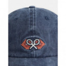 Gorra SILBON Raqueta Etnica Azul Marino