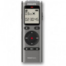 PHILIPS Grabadora de Voz Digital DVT1170 360º Microfono 8GB Memoria ,activacion por Voz, Micro Sd