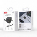 Cargador Rápido 20W con Cable Retráctil Negro XO