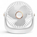 Ventilador Portátil con Iluminación Ajustable 1.200MAH Blanco XO