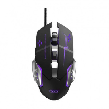RAT&Oacute;N GAMING CON 6 BOTONES Y LUZ LED NEGRO/PLATA XO