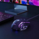 RATÓN GAMING CON 6 BOTONES Y LUZ LED NEGRO/PLATA XO