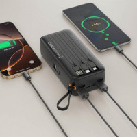 Powerbank 30000MAH con 4 Cables PR280 Negro XO