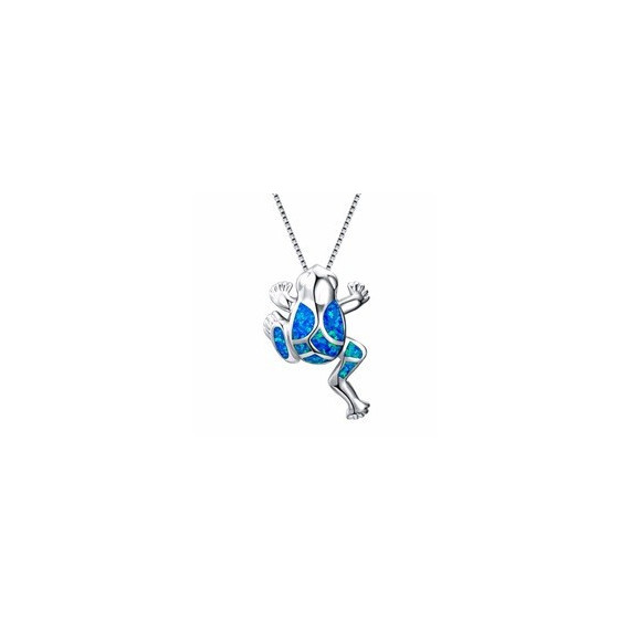 Colgante rana azul
