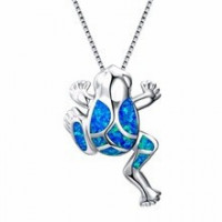 Colgante rana azul