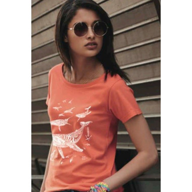 Camiseta Mujer las Ballenas  KANUMERA