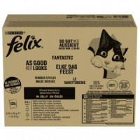 FELIX Gato Adulto Fantastic Carne Pouch 120X85 Gr