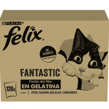 FELIX  Gato Adulto Fantastic Selecci&oacute;n Sabores Pescado en Ge