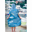 Poncho Toalla Estampado Tiburones  SCUBA GIFTS