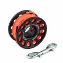 Carrete Tech 30M Negro con Ss 90MM Mosqueton  TECLINE