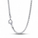 PANDORA Collar en Plata de Primera Ley Cadena de Espiga 394463C01