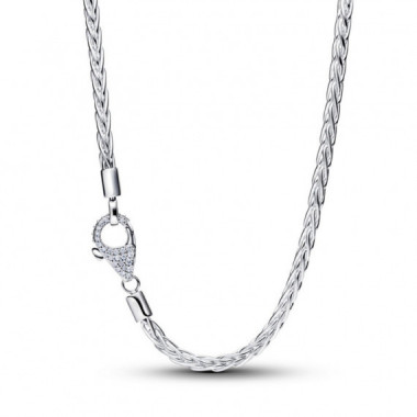 PANDORA Collar en Plata de Primera Ley Cadena de Espiga 394463C01