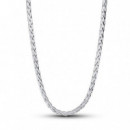 PANDORA Collar en Plata de Primera Ley Cadena de Espiga 394463C01