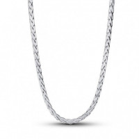 PANDORA Collar en Plata de Primera Ley Cadena de Espiga 394463C01