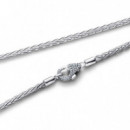 PANDORA Collar en Plata de Primera Ley Cadena de Espiga 394463C01