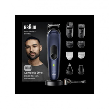 BRAUN MGK7410 Recortadora Kit 10 en 1 Barba, Cabello y Cuerpo