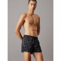 Short Drawstring-print Diffused Logo Gri  CALVIN KLEIN