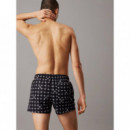 SHORT DRAWSTRING-PRINT DIFFUSED LOGO GRI